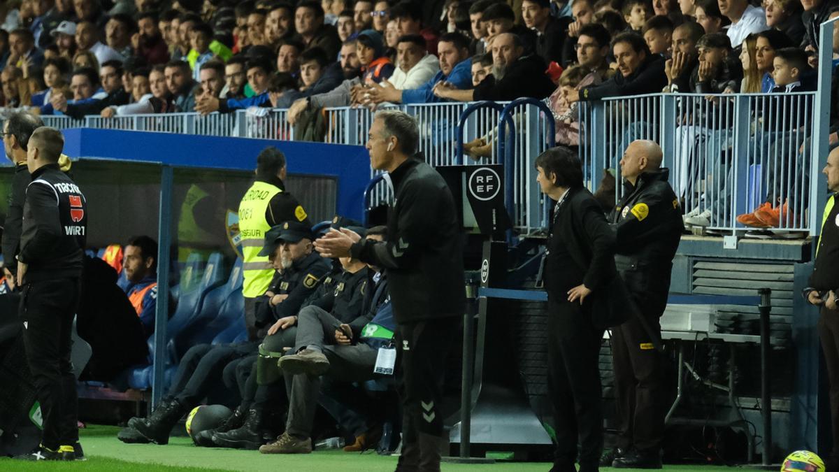 Nacho Pérez dirigió este sábado al Málaga CF por la sanción de Pepe Mel.