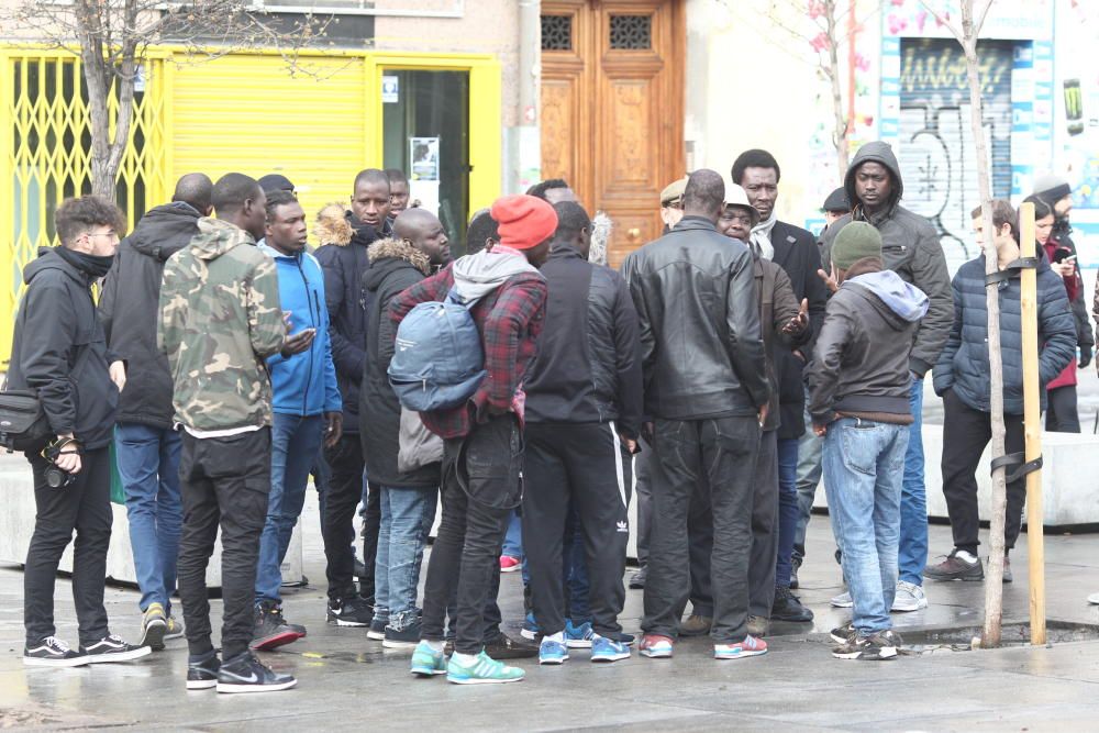 Disturbios en el madrileño barrio de Lavapiés