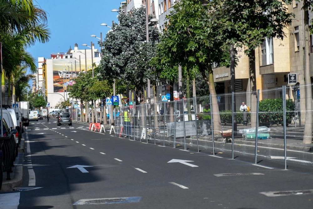 Obras de la MetroGuagua en la calle Venegas