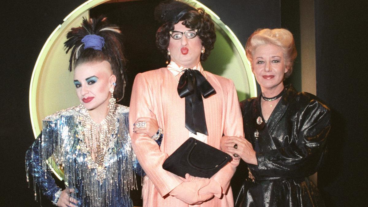 Alaska, Javier Gurruchaga y Lolo Rico, en 'La bola de cristal'