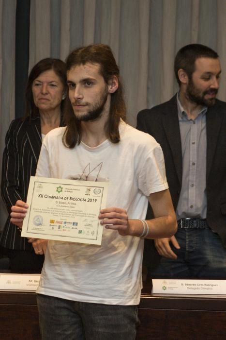 Entrega de los premios de la XII Olimpiada Asturiana de Biología