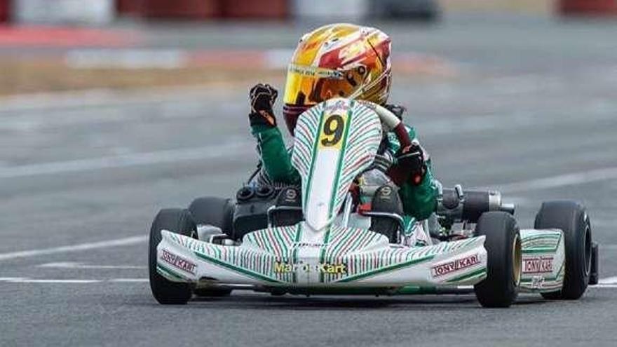 Costoya, durante la carrera de ayer en Alcañiz.