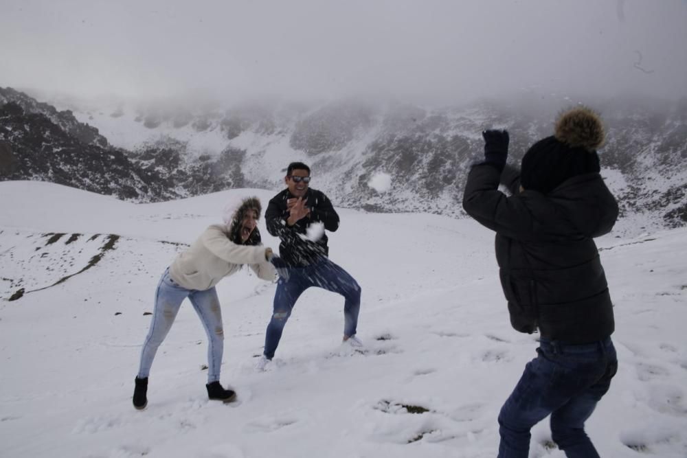 Miles de personas disfrutaron e inmortalizaron la nevada en el Teide