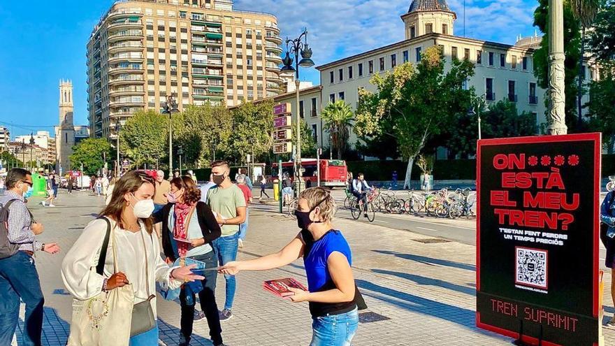 Un moment de l’acte reivindicatiu de Compromís