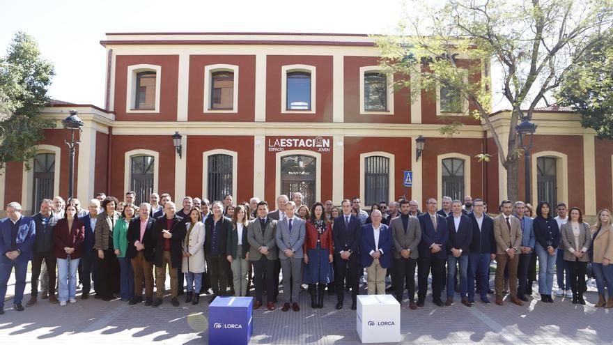 Representantes del PP de Murcia y Almería reclaman en Lorca celeridad en la ejecución del Corredor Mediterráneo