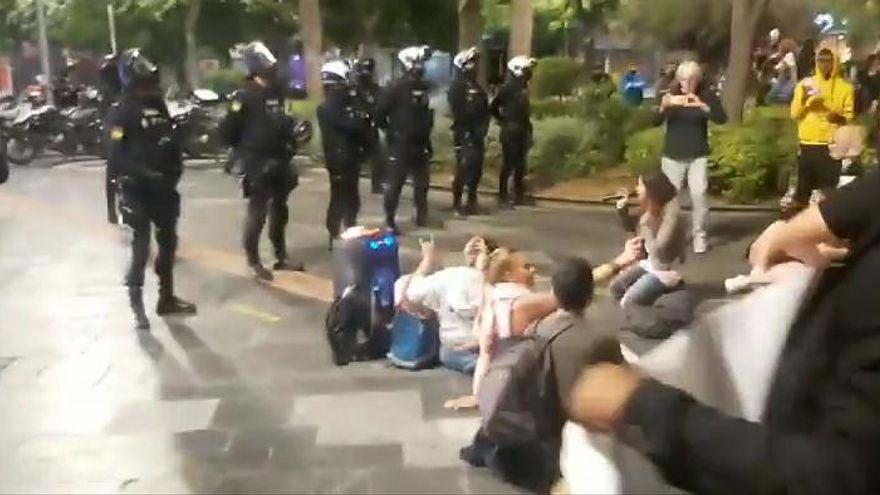 En Palma se produjeron varias cargas policiales.