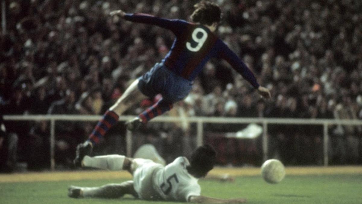 Johan Cruyff, durante su etapa como futbolista del Barça