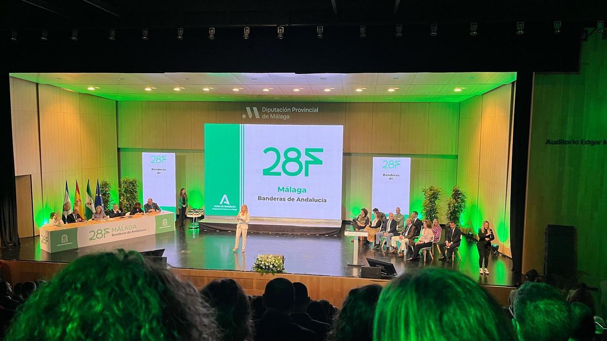 Imagen de la gala de entrega de las Banderas de Andalucía de Málaga