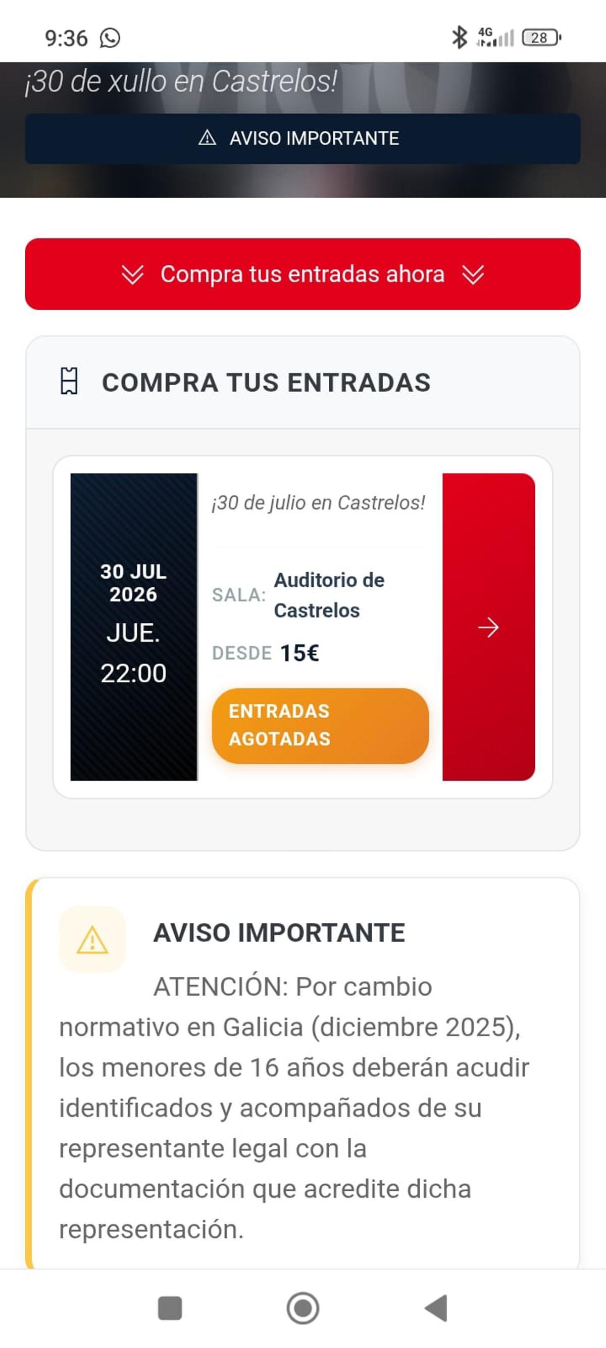 Agotadas las primeras 500 entradas 'online' para el concierto de Chayanne en Castrelos.