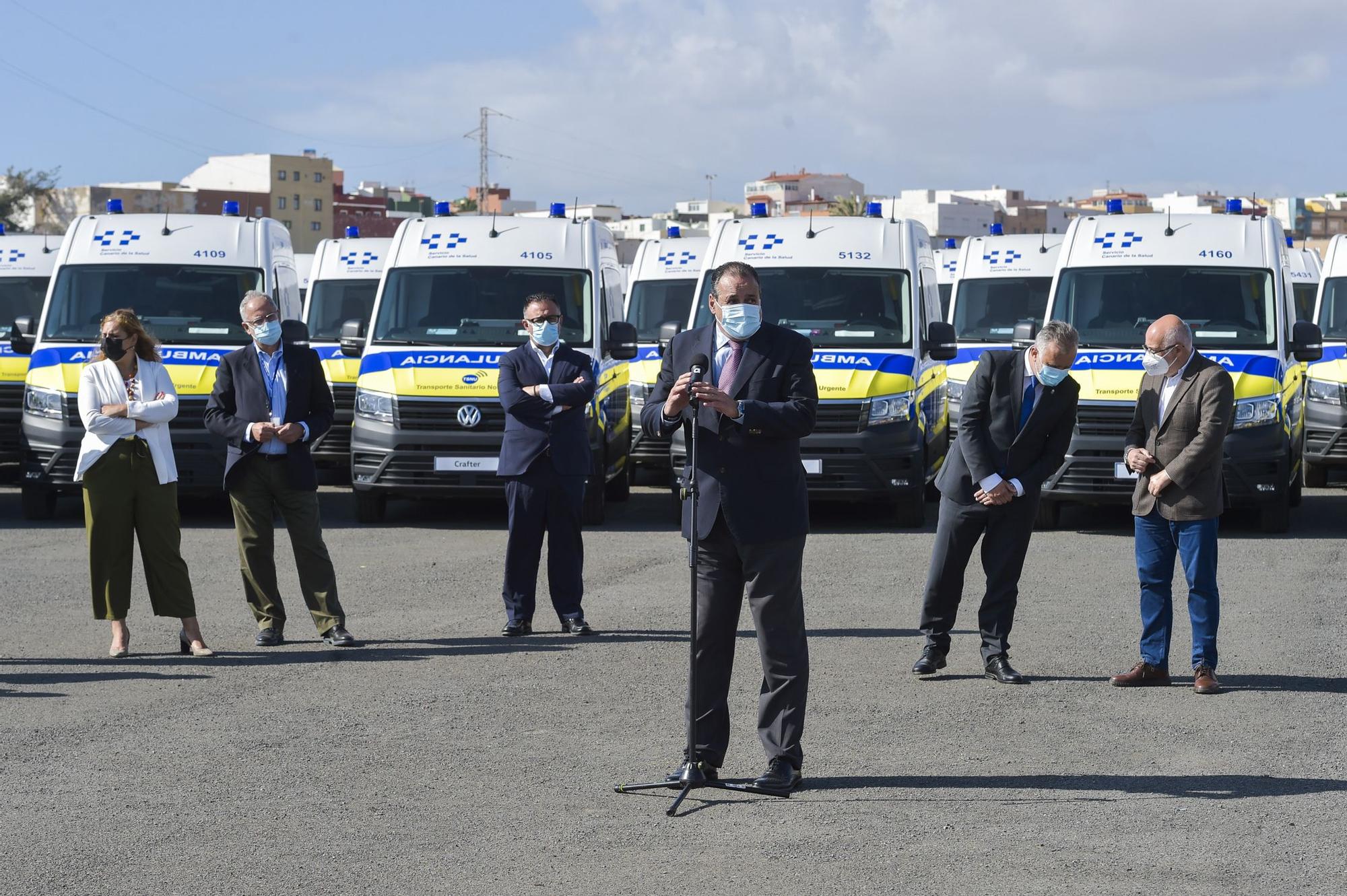 Presentación de nuevas ambulancias del transporte sanitario no urgente en Gran Canaria (5/06/2021)