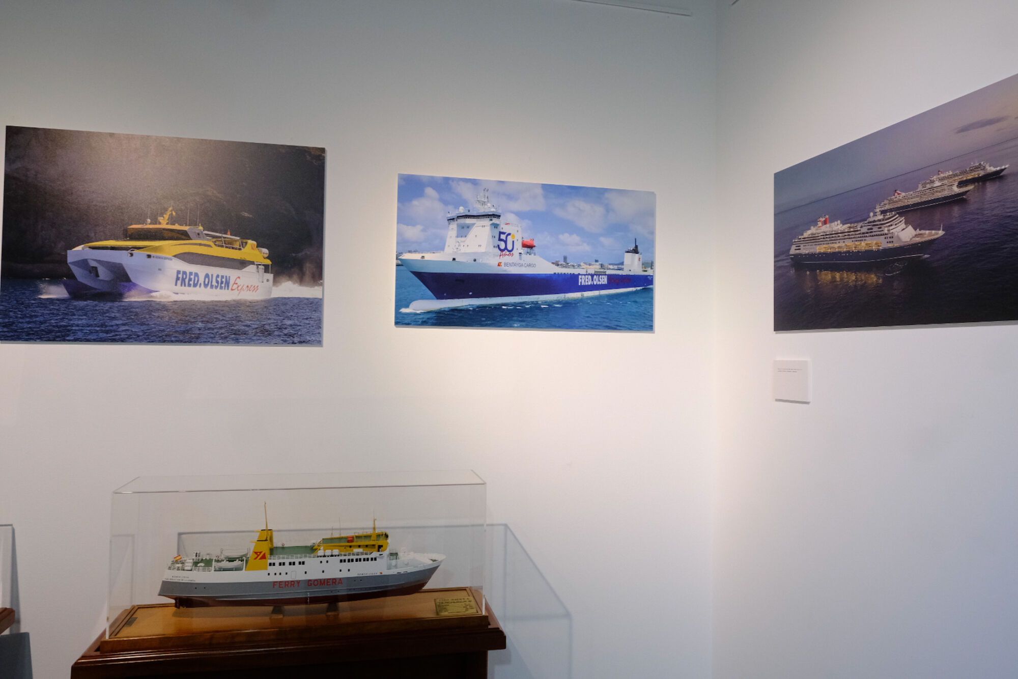 Exposición sobre la historia de la naviera Fred Olsen en el Museo Elder