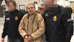 El narcotraficante mexicano Joaquín Guzmán, ’El Chapo’, tras ser detenido y extraditado a EEUU, el pasado mes de enero.