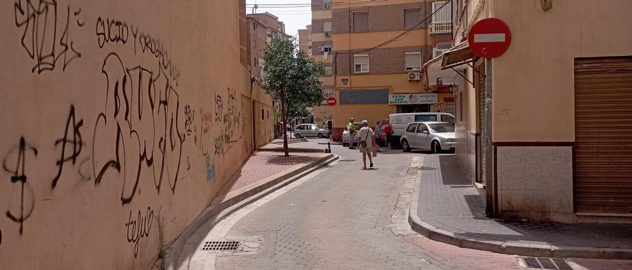 Las curvas de la calle Juan Bárcena Mancheño, esta semana.