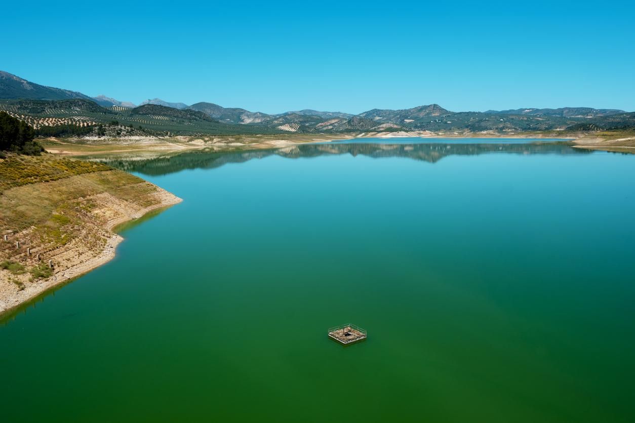 Así se ve el embalse de Iznájar.