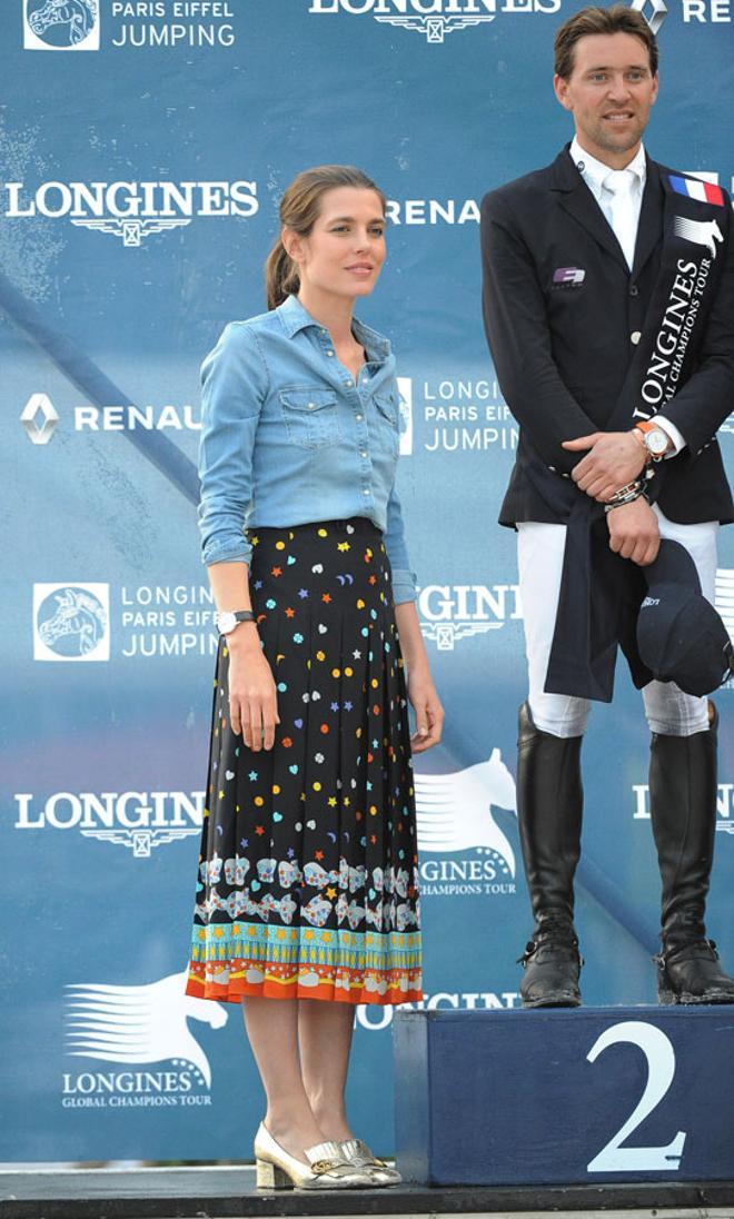 Carlota Casiraghi, la gran protagonista de la entrega de trofeos del Torneo de Saltos 'Longines'