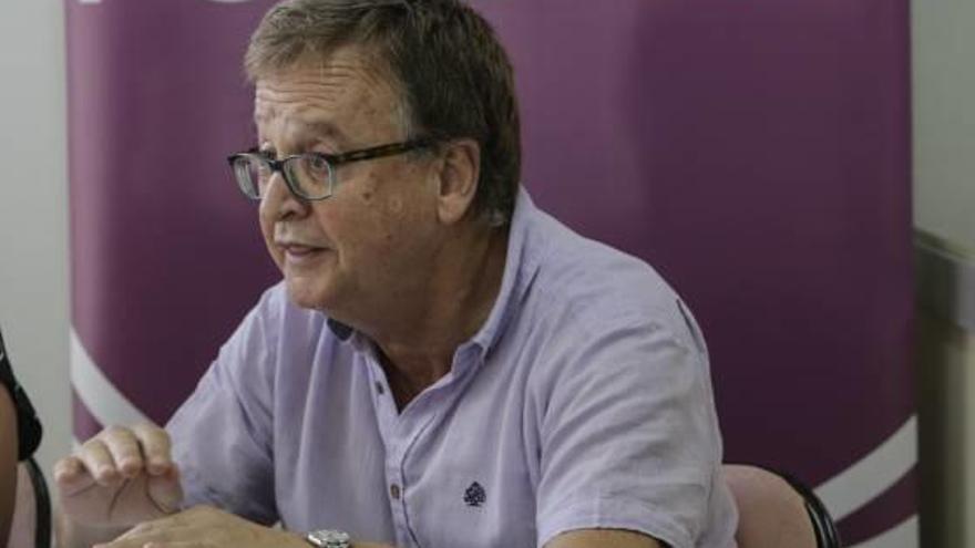 Pascual Pérez, reelegido ayer como secretario general de Podemos en Alicante.