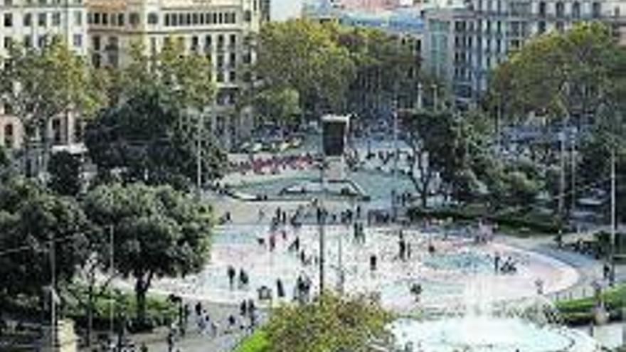 Vista actual de la plaza de Cataluña.