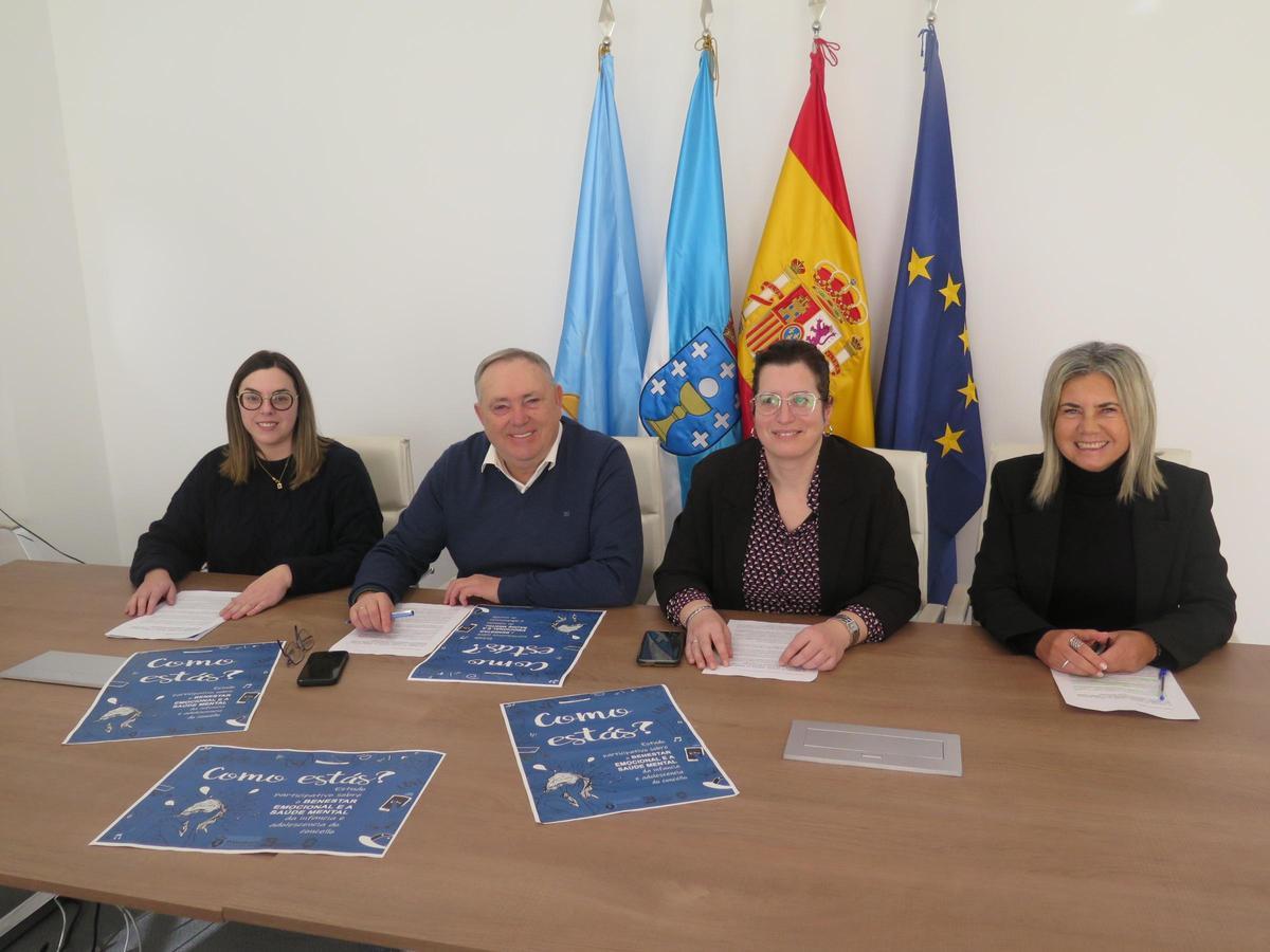Pola esquerda, María Ameijeiras, José Manuel López, Rocío López e Ana Aldao.