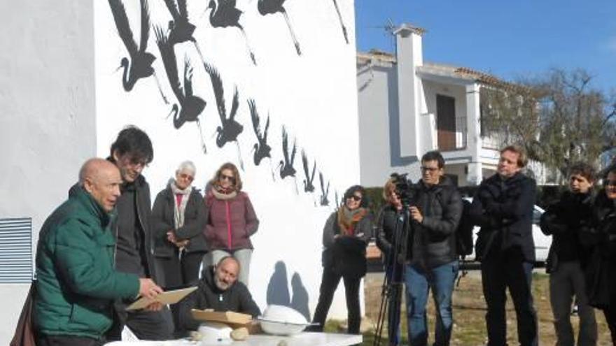 Pere Noguera, en una presentació a la Pletera, el 4 de febrer de 2017.