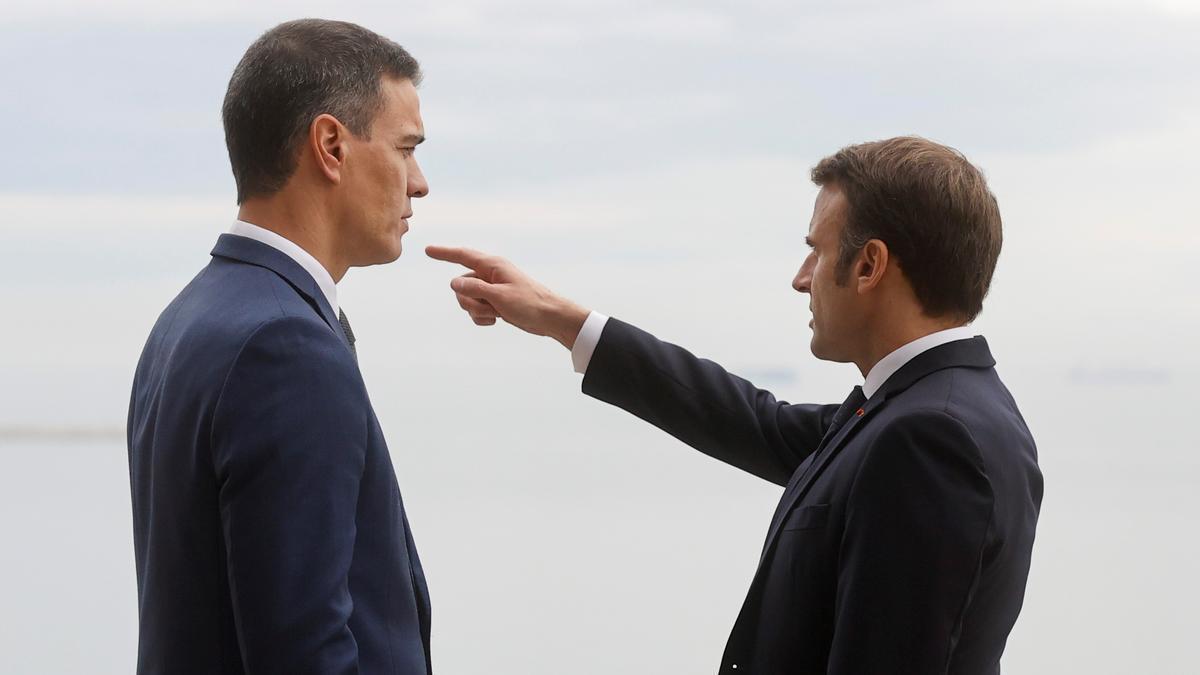 Pedro Sánchez y Emmanuell Macron.