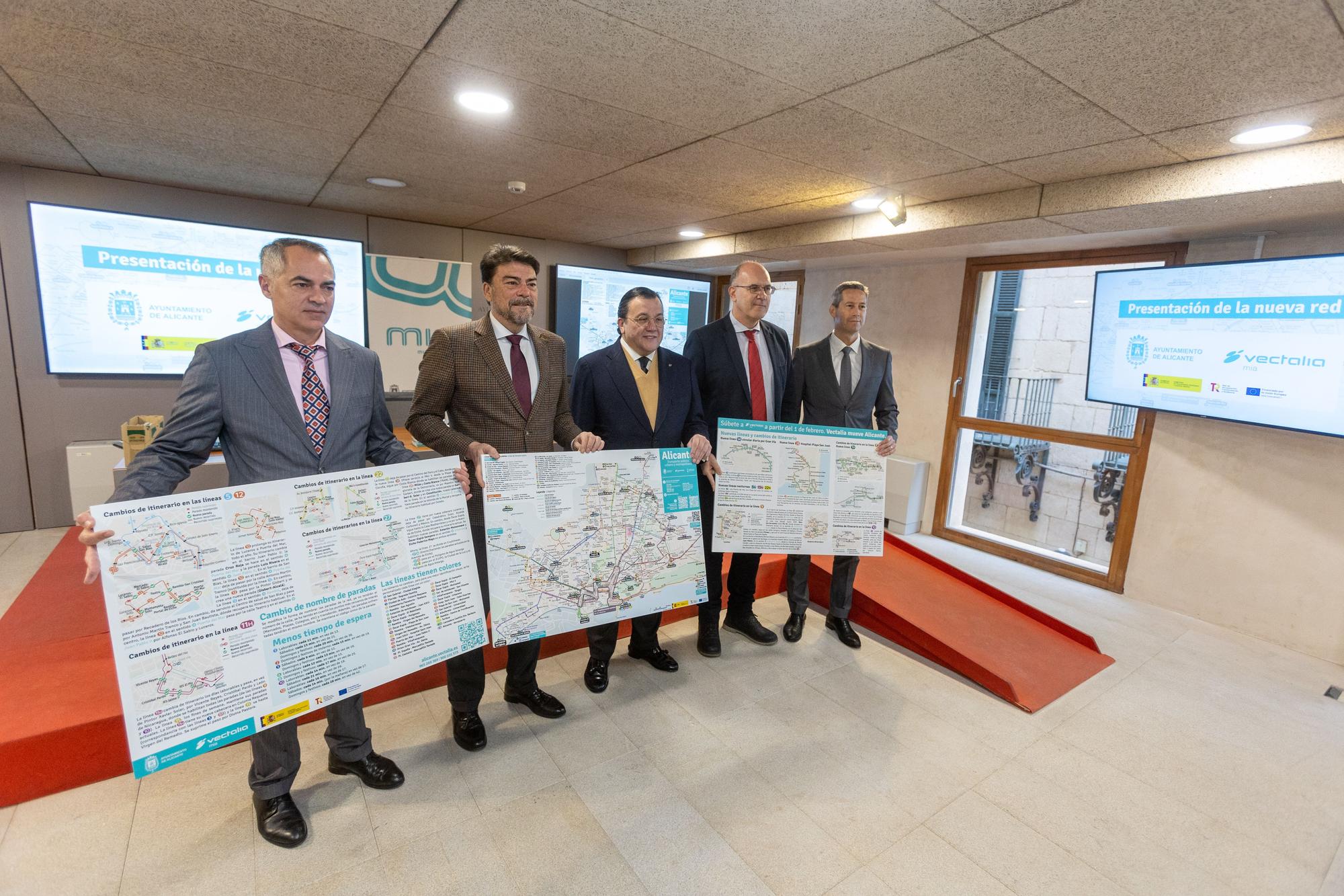 Presentación nuevas líneas de autobús en Alicante