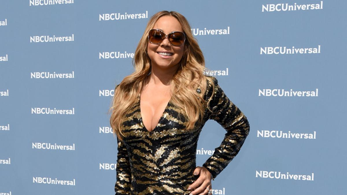 Mariah Carey en la presentación de la nueva programación de la NBC