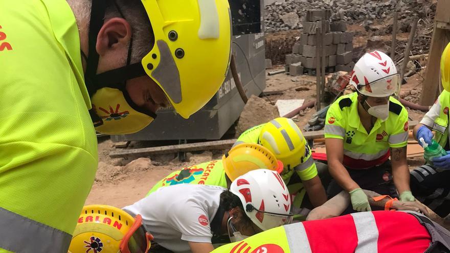 Accidente en una obra en Costa Teguise (09/06/21)