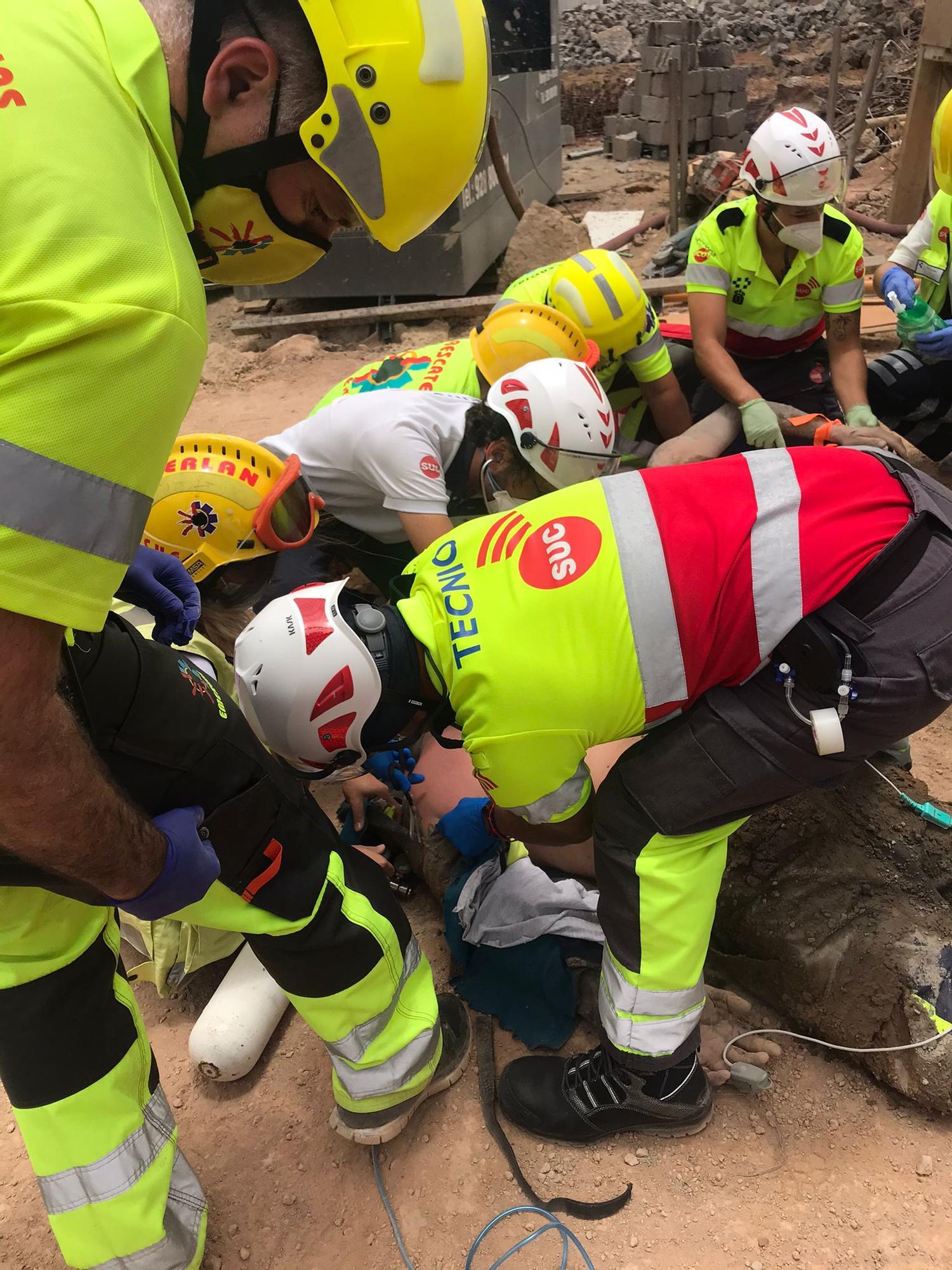 Accidente en una obra en Costa Teguise (09/06/21)