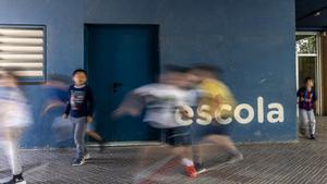 Patio de una escuela de Barcelona, el curso pasado.