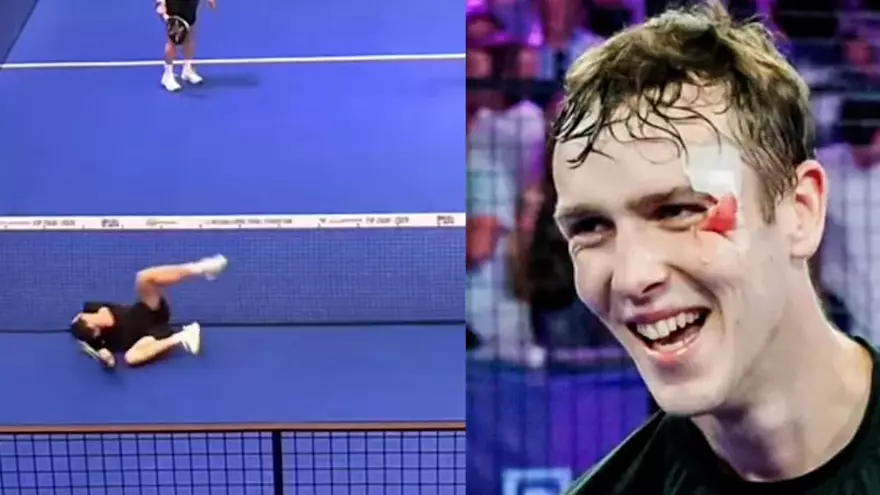 ¿Quién dijo que el pádel no era un deporte de contacto? El increíble palazo en la ceja que se llevó Emilio Sánchez Chamero antes de coronarse campeón
