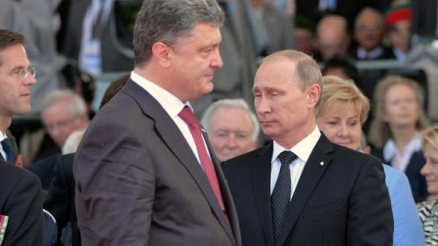 Primer cara a cara entre Putin y Poroshenko