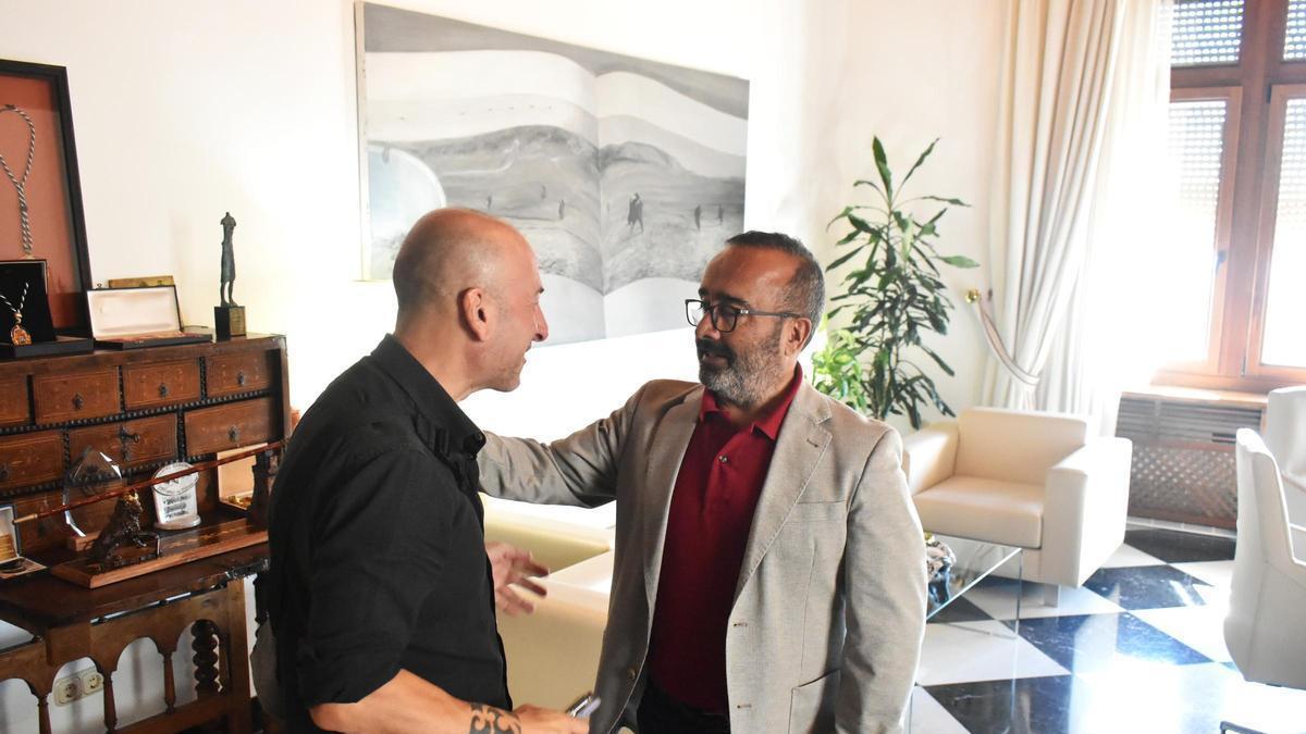 Ricardo Villegas y Miguel Ángel Morales, en la reunión.