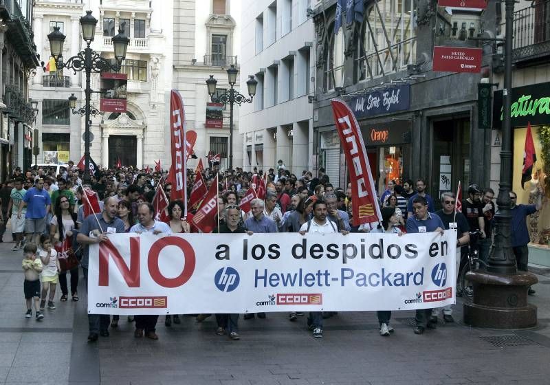 Fotogalería: Manifestación de la plantilla de HP