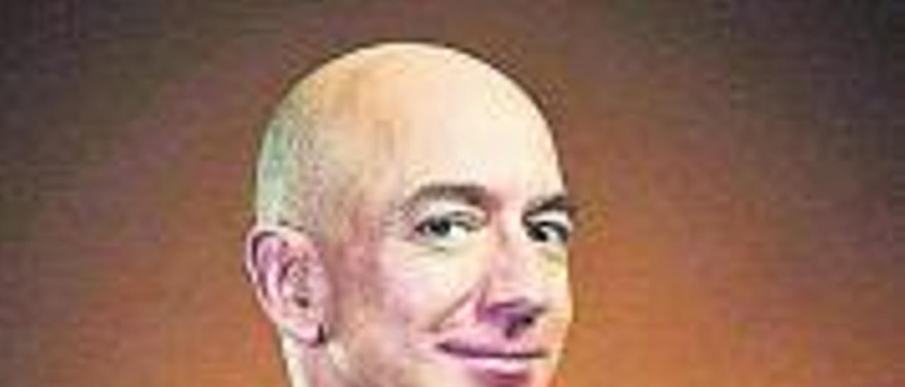 Arriba, Jeff Bezos en su viaje espacial de julio. Abajo, el propio Bezos, Elon Musk y Bono. | | LP/DLP