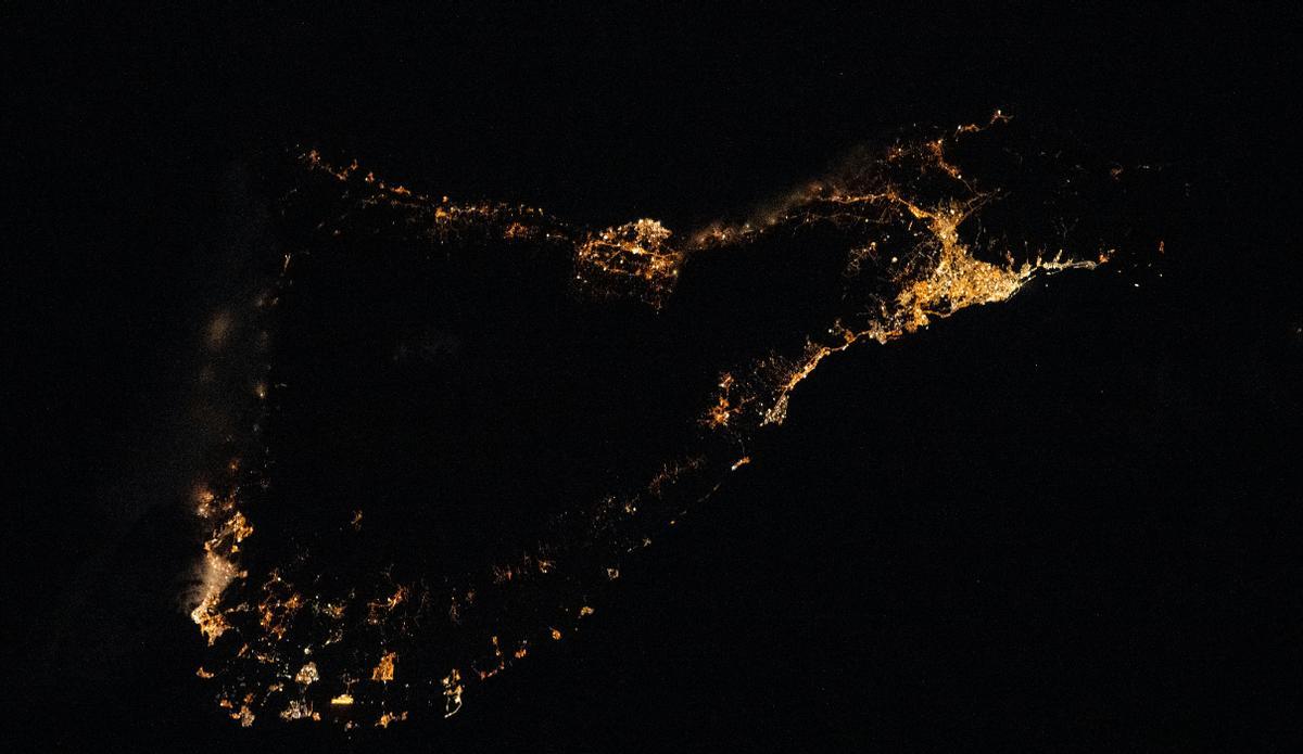 Tenerife, desde la Estación Espacial Internacional.