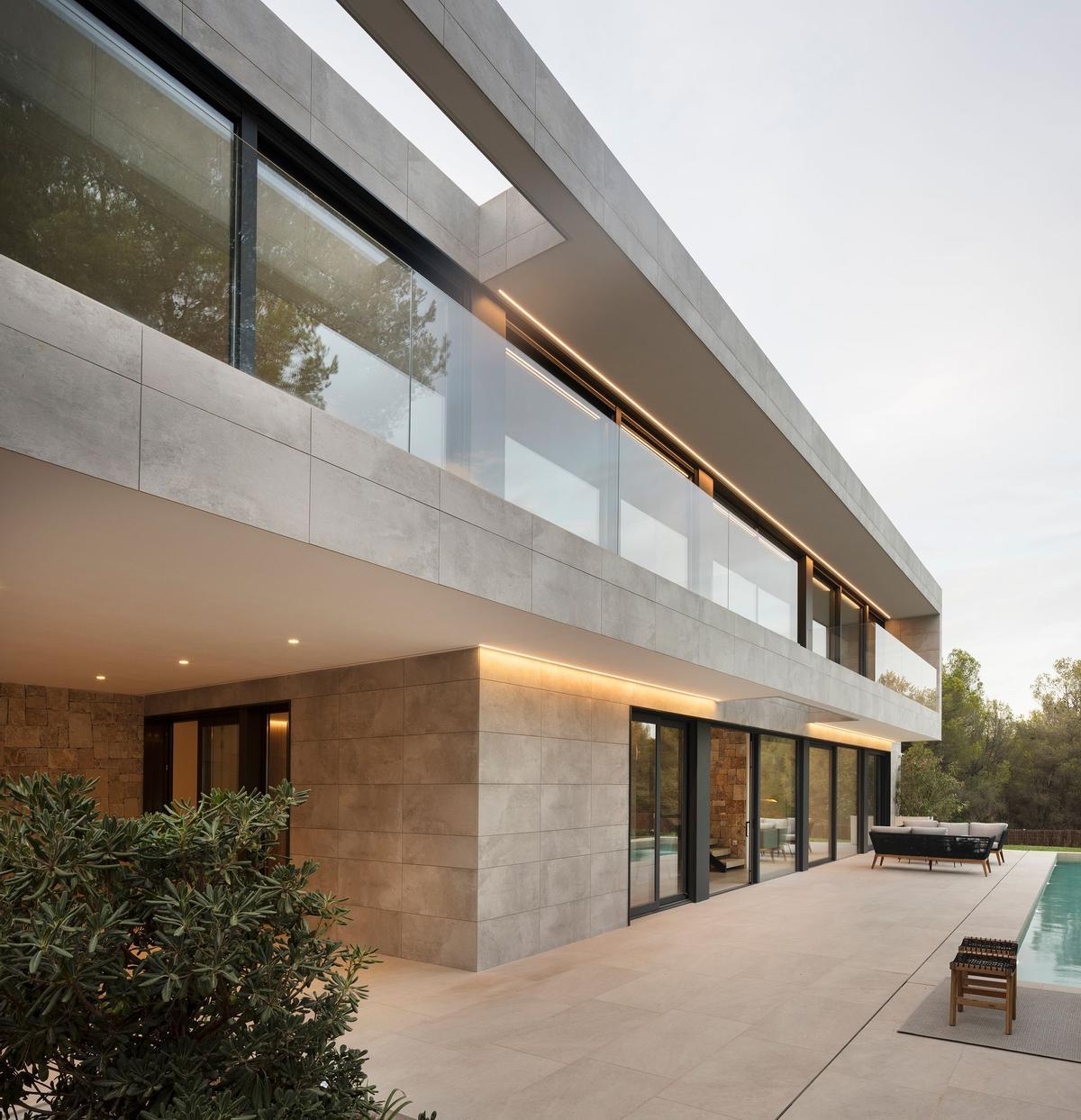 Detalle de la casa ganadora del premio de arquitectura.