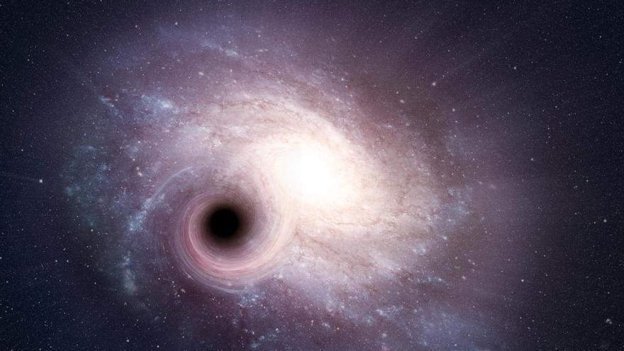 Detectan un agujero negro de masa intermedia con una lente gravitacional