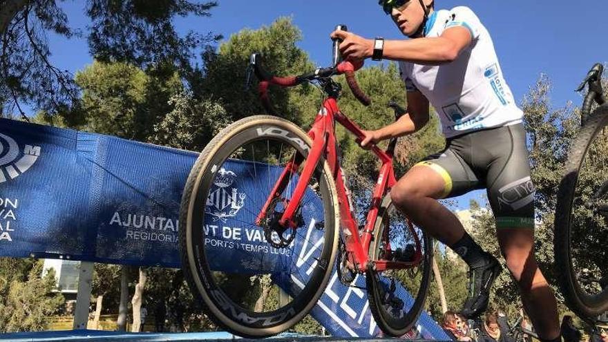 Iván Feijóo, en la carrera de la Copa de España. // FdV