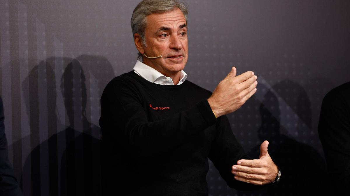 Sainz habló con los medios en Madrid.
