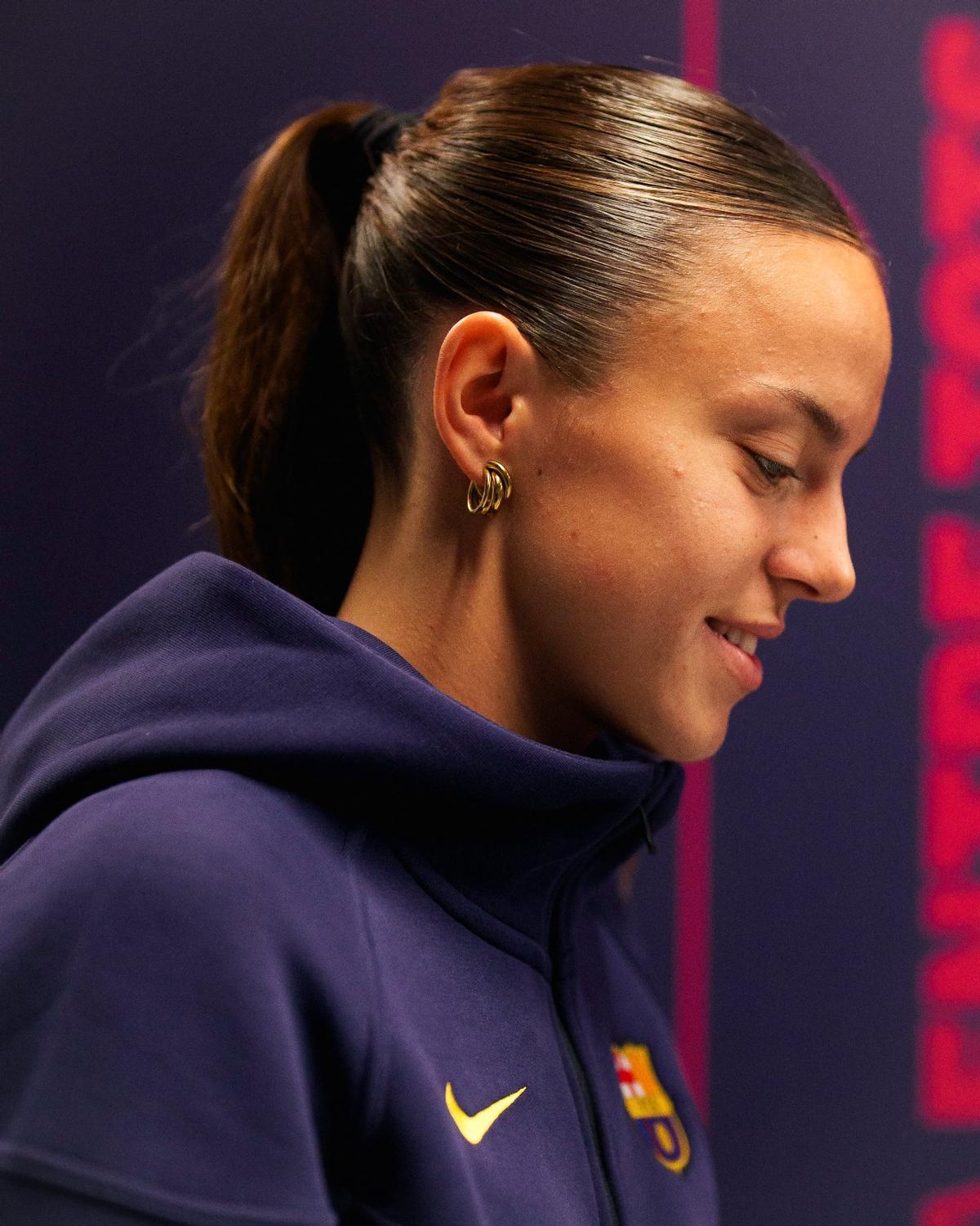 Clara Serrajordi antes de un partido con el Barça esta temporada