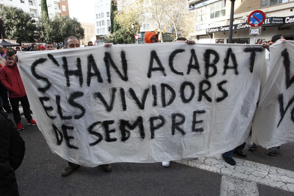 Protestas en Mestalla