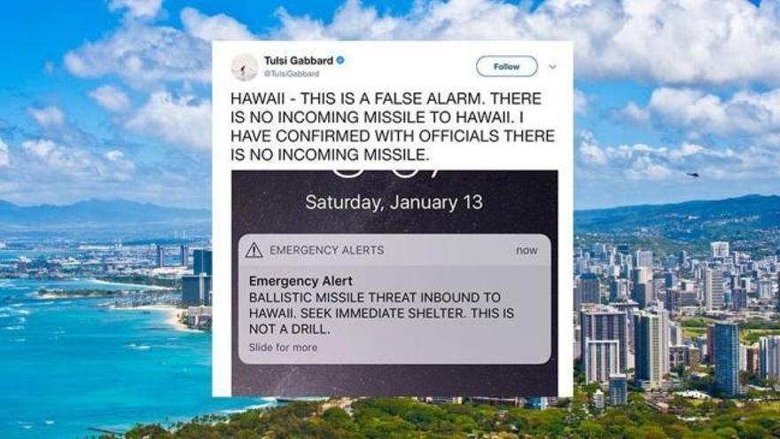 Pánico en Hawaii al dispararse por error una emergencia de ataque con misiles