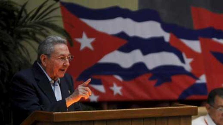 Raúl Castro, durante su discurso.