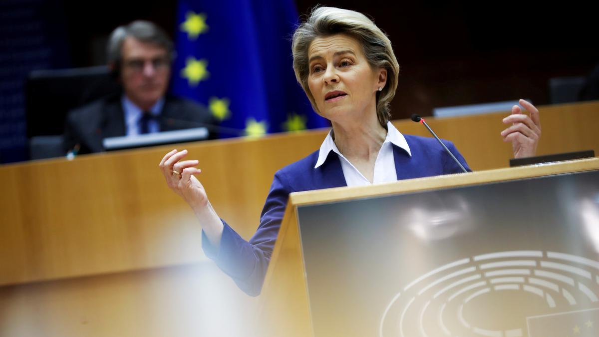 Ursula Von der Leyen en el Parlamento europeo.