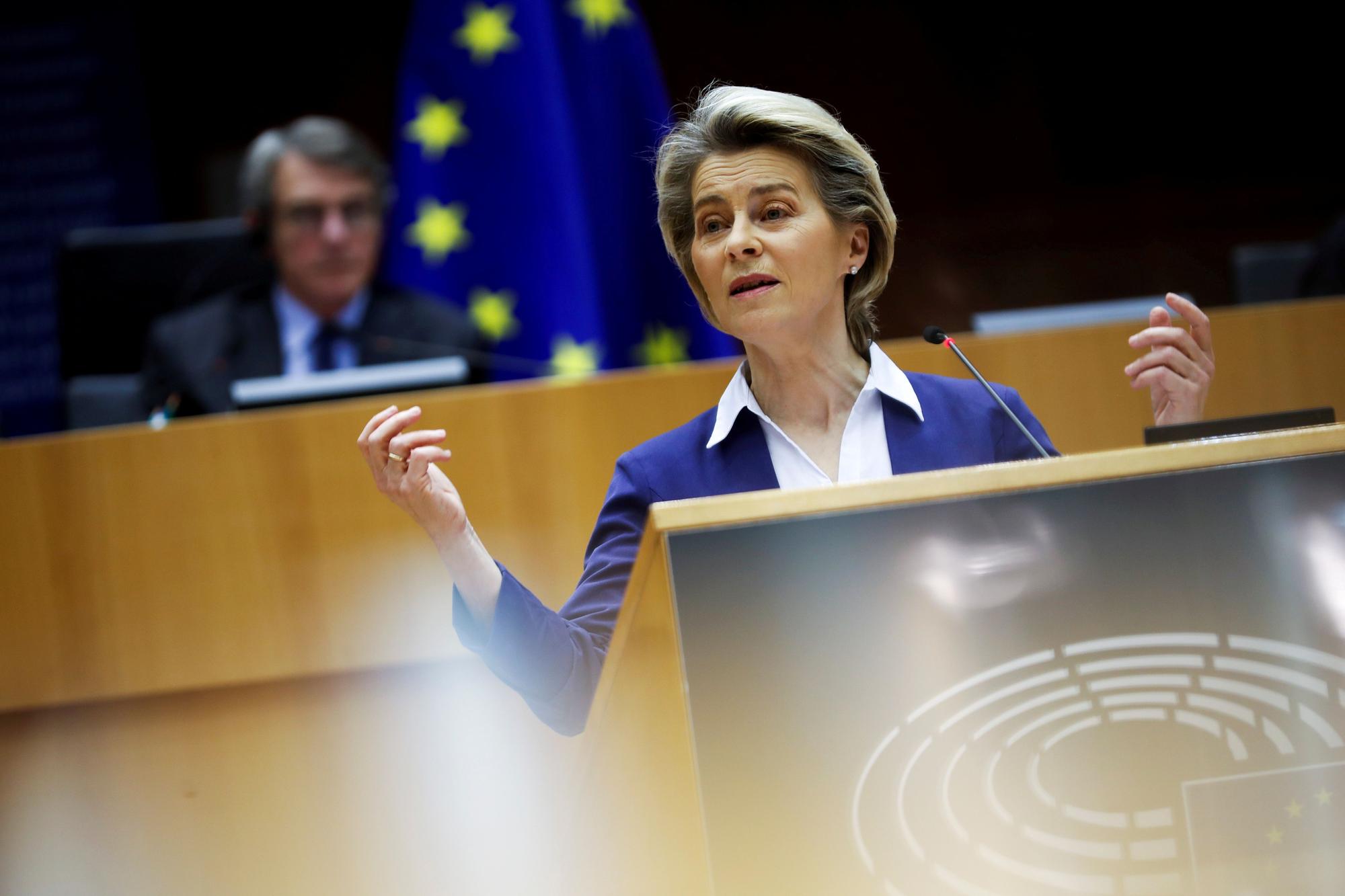 Ursula Von der Leyen en el Parlamento europeo.
