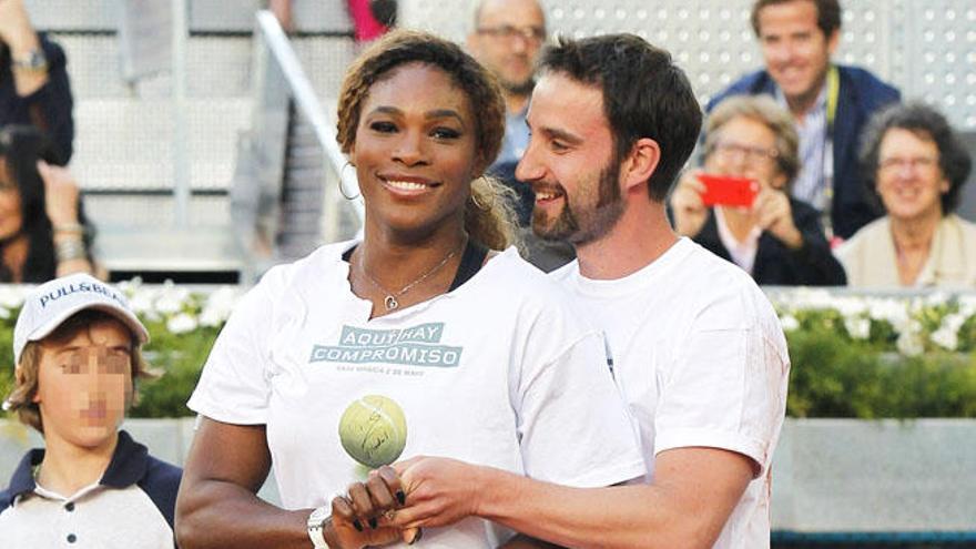 Rovira junto a Serena Williams.