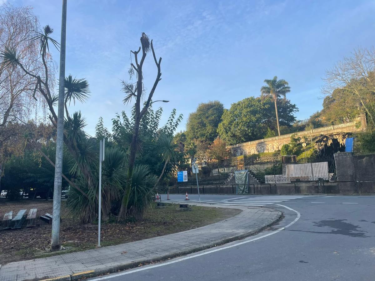 Avenida Fraga Iribarne a la altura de O Pasatempo, ya sin pasarela.