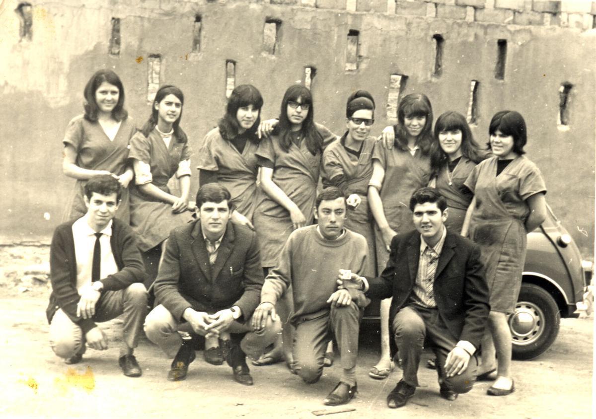 Un grupo de trabajadores de las factorías de pescado de Guanarteme, en mayo de 1968.