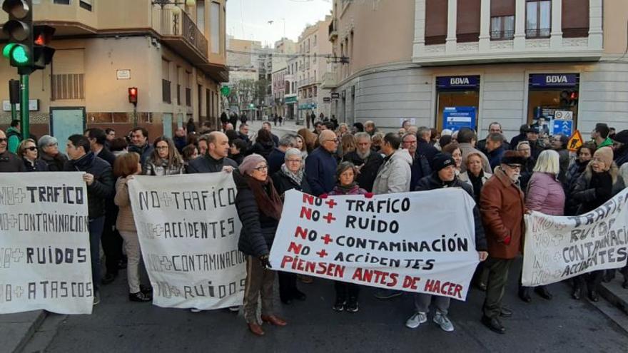 La protesta de vecinos, esta mañana