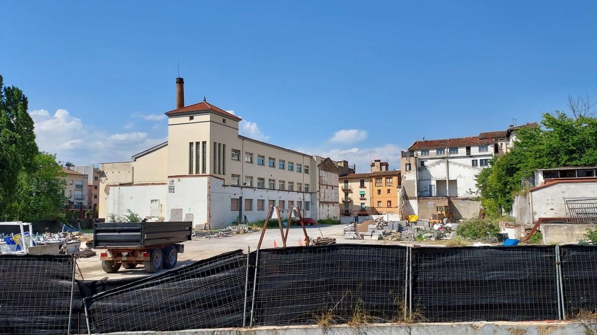 Habitatge social en construcció a Olot